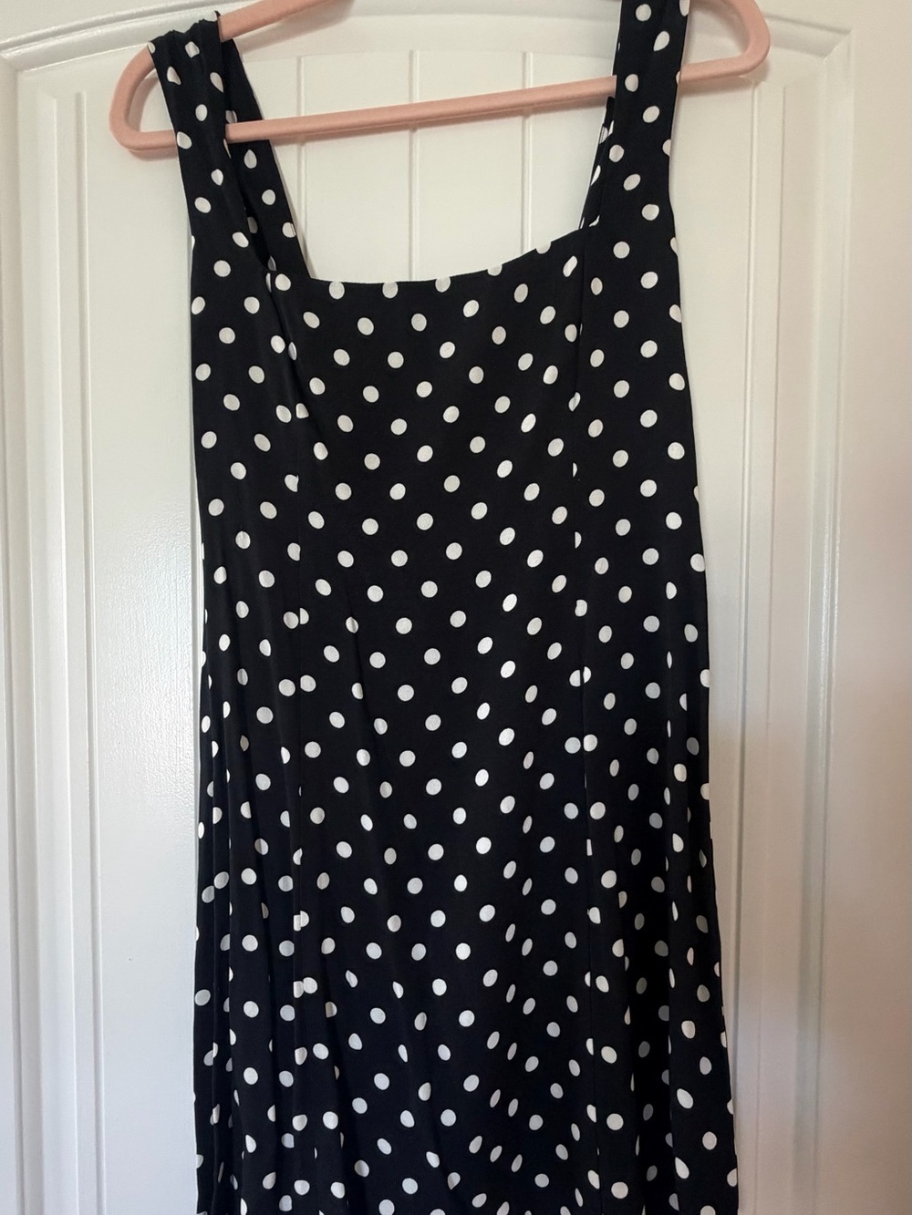 NWT Reformation Gabin Polka Dot Mini Dress Black White Size 8